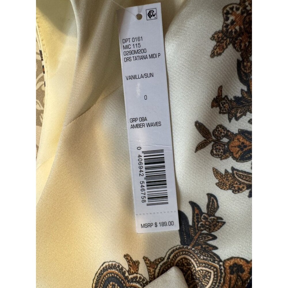 Antonio Melani Maxi Dress 0 XS Sleeveless Amber Waves Vanilla Sun Silky NEW $189 - Picture 11 of 14